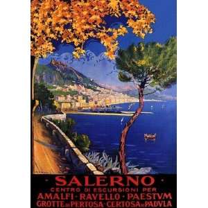 Salerno Amalfi Ravello Italy Travel Tourism Tyrrhenian Sea 24 X 34 