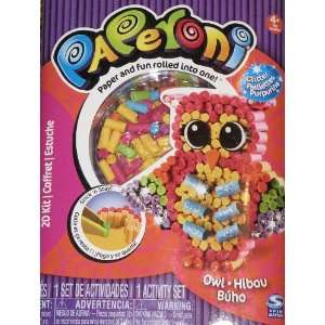  Paperoni 2D Paper Craft Kit   Glitter Owl: Toys & Games