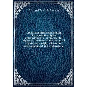   notes anthropological and explanatory . Richard Francis Burton Books