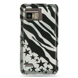  Crystal case with silver and black zebra and star design 
