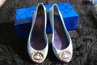 New Vivienne Westwood Melissa Anglomania rubber jelly baby blue flats 
