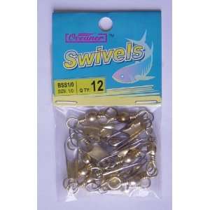 72 Pcs of Brass Barrel Swivel with Safety Snap #1/0  