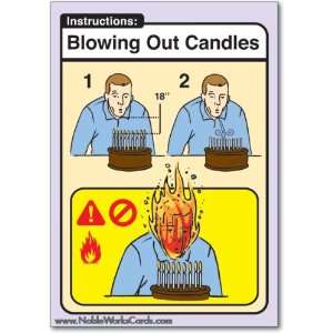  Funny Birthday Card Blowing Candles Humor Greeting David 