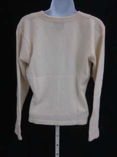 You are bidding on an ALCOTT & ANDREWS Cashmere Ivory Cardigan Sweater 
