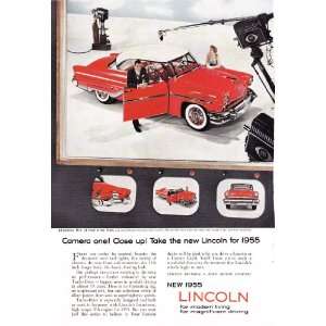   Ad Shiny Red Lincoln Capri Ed Sullivan Show Original Antique Car Ad