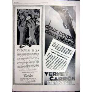  Tecla Verny Carron Advert Advertisement France 1929