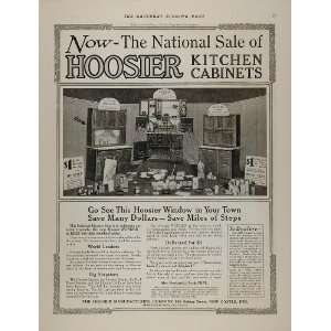  1915 Vintage Ad Hoosier Kitchen Cabinets Roll Door NICE 