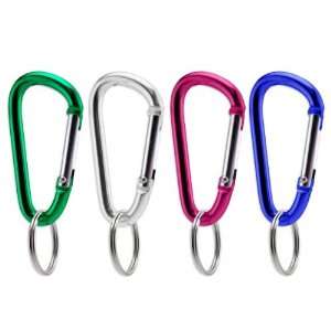   70mm Aluminum Carabiner Snap Hooks with Key Ring