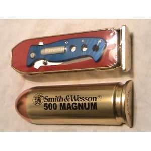 Smith & Wesson 500 Magnum Knife, Folding, Plain, Commemorative Tin