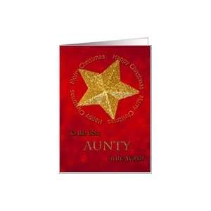  A Christmas Star for Aunty. The best in the world Card 