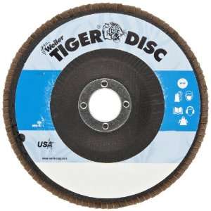 Weiler Tiger Abrasive Flap Disc, Type 29, Round Hole, Phenolic Backing 