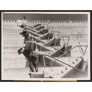 Fire escape,OShaughnessy dam,stairs,CA,1934