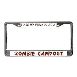  Zombie Campout Zombie License Plate Frame by  