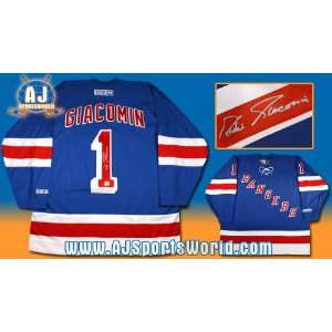  ED GIACOMIN New York Rangers SIGNED Hockey JERSEY Sports 
