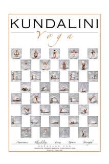 Kundalini Yoga Poster Poses Posture Chart Print  