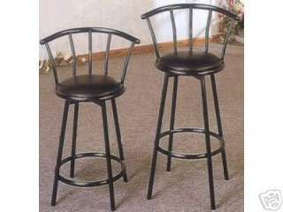 BLACK Swivel BAR Stools * Barstools * Chair * Seat  