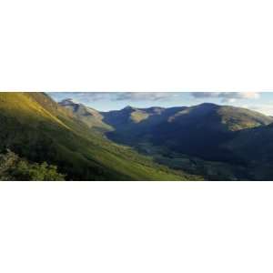  High Angle View of Grass Covering Mountains, Stob Ban, Glen 