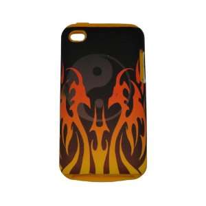  APPLE IPOD TOUCH 4 2 IN1 HYBRID CASE FLAMINGDRAGON Cell 