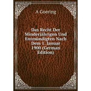   Dem 1. Januar 1900 (German Edition) (9785876079374) A Goering Books