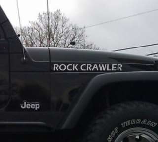 ROCK CRAWLER Hood Decal Set of 2 Jeep Wrangler Rubicon  