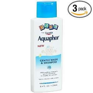  Aquaphor Baby Gentle Wash & Shampoo, 8.4 ounce Bottles 