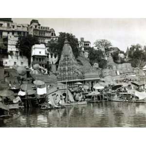  Temples on the River Ganges at Banares (Now Known as Varanasi 