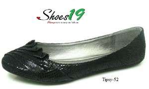 Qupid Almond Toe Women Comfort Flat Heel Shoes BLK 7.5  