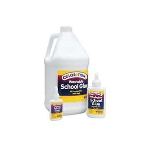   25 oz. Colorations Washable School Glue   Set of 12: Office Products