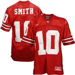 Ohio State Buckeyes #10 Troy Smith Scarlet Twilled Prime Time Football 