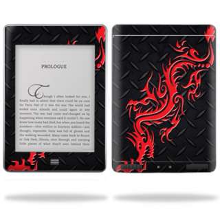 Vinyl Skin Decal Cover for  Kindle Touch Tablet Red Dragon 