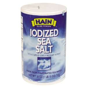 Hain Pure Foods Iodized Sea Salt ( 24x26 Grocery & Gourmet Food