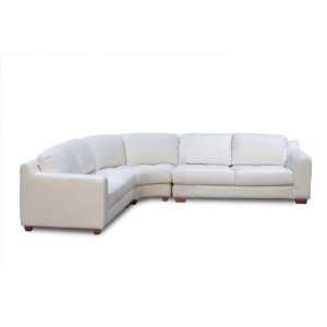 Diamond Sofa Armless White Leather Tufted Seat Corner Wedge:  
