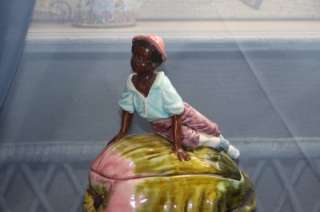  Blackamoor Black Americana African American Child Humidor Candy Dish