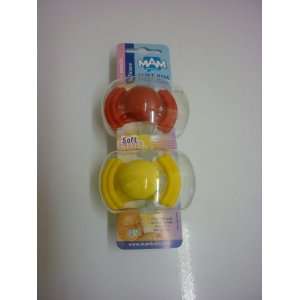  Mam Soft Rim 2 Orthodontic Pacifiers 6+ Months Baby