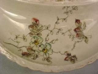 Vintage FLOWERS POTTERY BONE DISHES DISH Dinnerware  