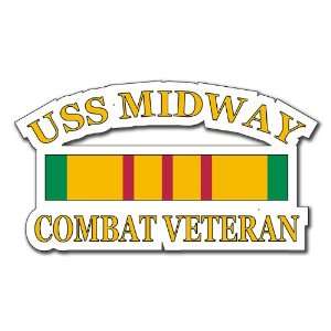  USS Midway Vietnam Combat Veteran Decal Sticker 5.5 