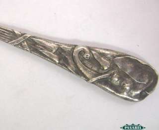 Fine Russian 84 Silver Elephants Head Spoon Ca 1880  