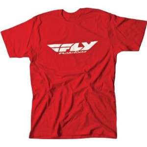  Fly Racing Corporate T Shirt   2X Large/Red: Automotive