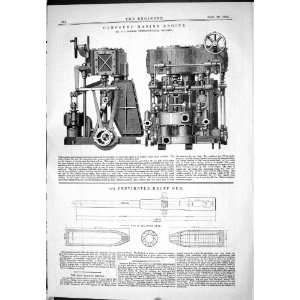   COMPOUND MARINE ENGINE HARKER CENTIMETRE KRUPP GUN