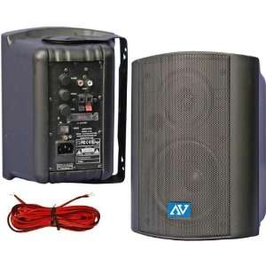  Amplivox Powered Wall Mount Stereo Speakers Electronics