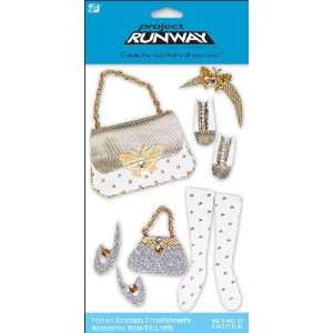   Project Runway Fashion Embellishment Pack gold & White Arts, Crafts