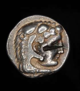 Ancient Greek Silver Tetradrachm Coin Herakles Alexander the Great 