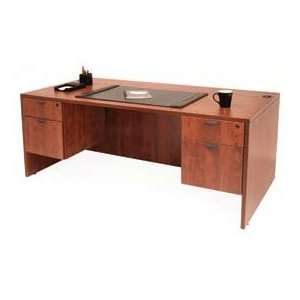   Desk With Hanging Peds In Mahogany   Manager Series