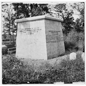Civil War Reprint Murfreesboro, Tennessee vicinity. Monument erected 