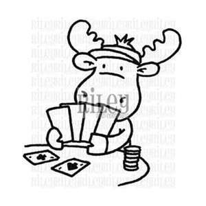  Riley & Company Cling Mount Rubber Stamp Poker Riley; 2 