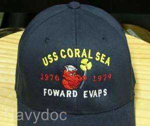 USS CORAL SEA STEAMIN DEMON EMB CAP  