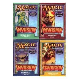    Magic the Gathering   Invasion Theme Deck Set Of 4: Toys & Games