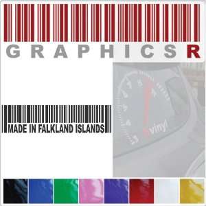  Sticker Decal Graphic   Barcode UPC Pride Made In Falkland 