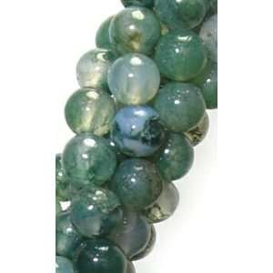4mm Moss Agate Round Beads:  Home & Kitchen