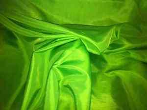 LIME GREEN bridal wear taffeta bridesmaids silk fabric  